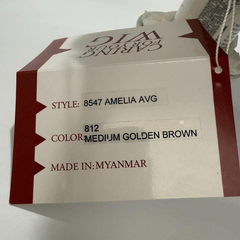 NWT Amelia Synthetic Wig Medium Golden Brown Shoulder Length Average Cap Natural - Picture 6 of 12